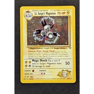 Pokemon Lt. Surge's Magneton Gym Heroes 8/132 Holo Rare MP